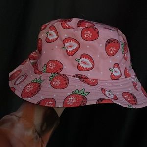 Strawberry bucket hat!